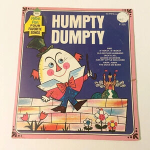 Vintage  Peter Pan Records Humpty Dumpty Record 45 rpm Extended Play
